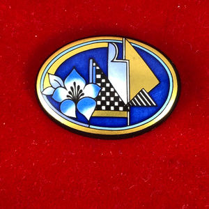 Vintage Michaela Frey Wille Broach Modern Art Deco